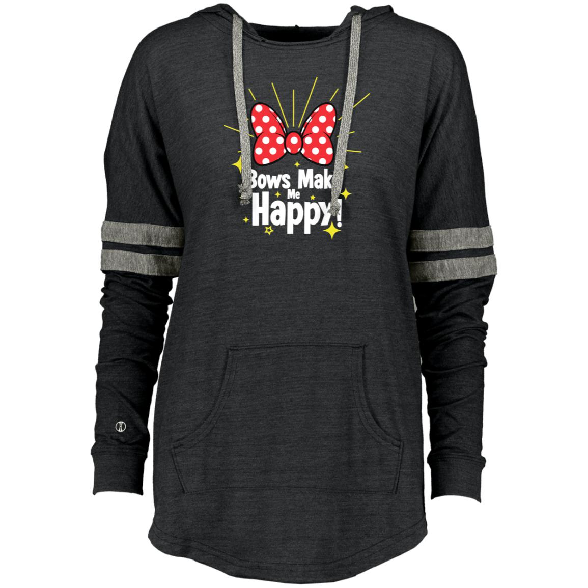 Bows Make Me Happy - Holloway Ladies Hooded Low Key Pullover