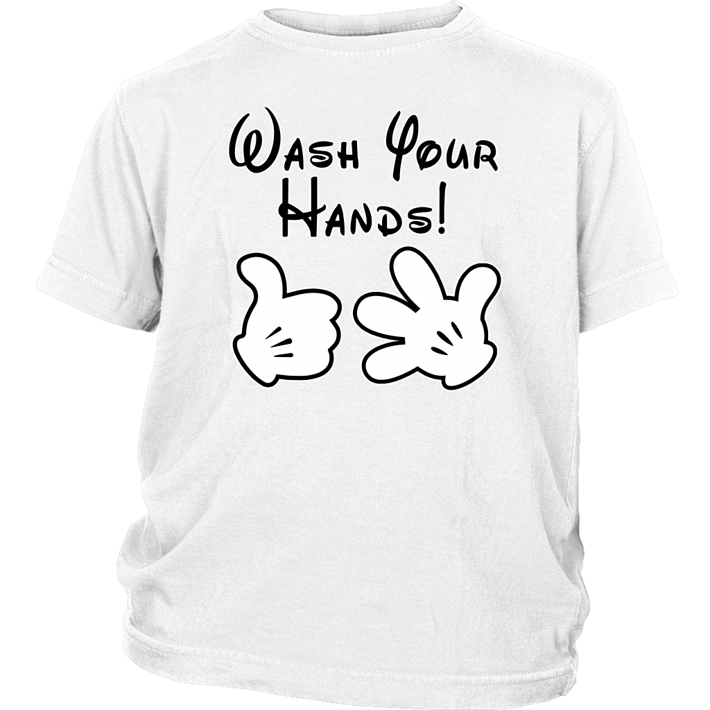 Wash Your Hands, Mickey Gloves, Youth Shirt, TL
