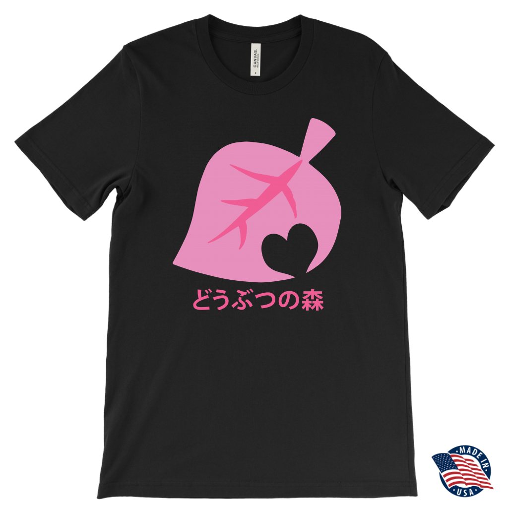 Animal Crossing Leaf Heart Shirt, Super Soft Premium T-Shirt, Bella Canvas Shirt