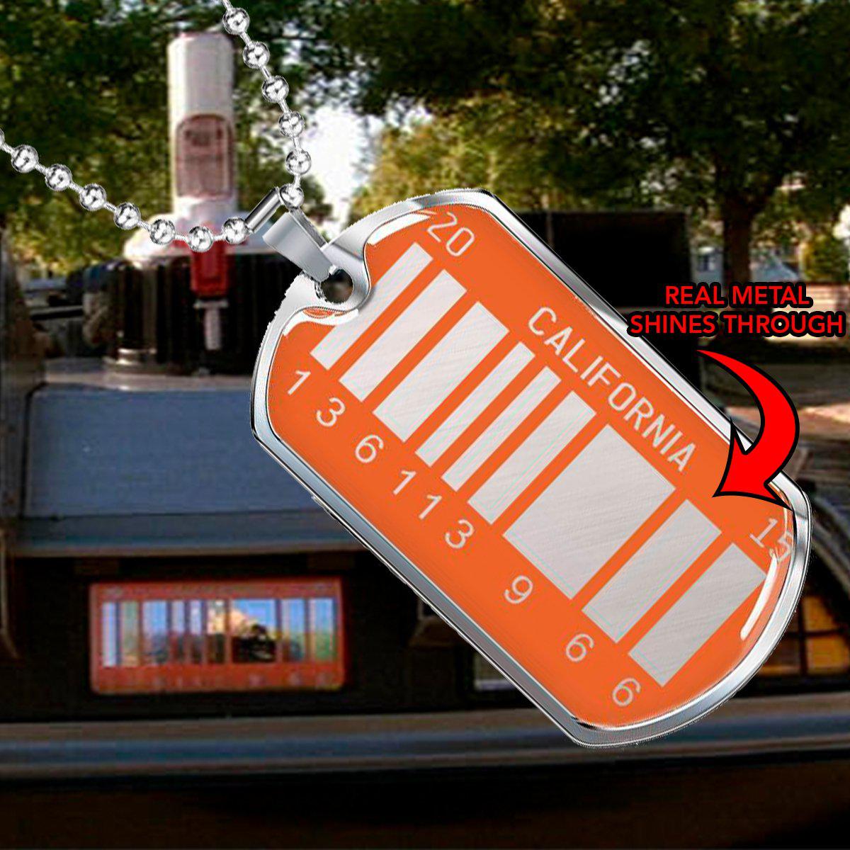 BTTF 2 Barcode License Plate - High Quality Dog Tag