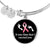 Breast Cancer Awareness Bangle - Footprints