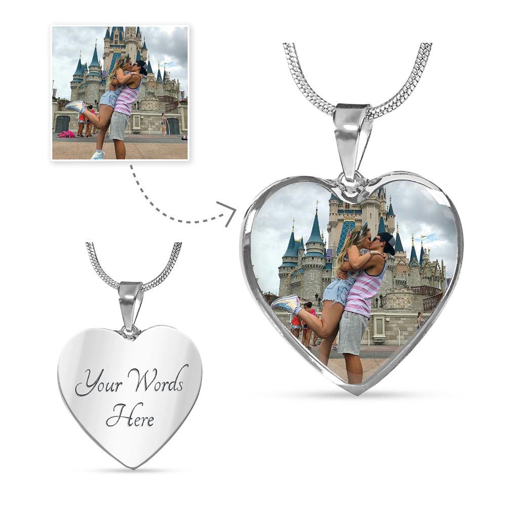 Personalized Heart Pendant Necklace - Upload Your Photo