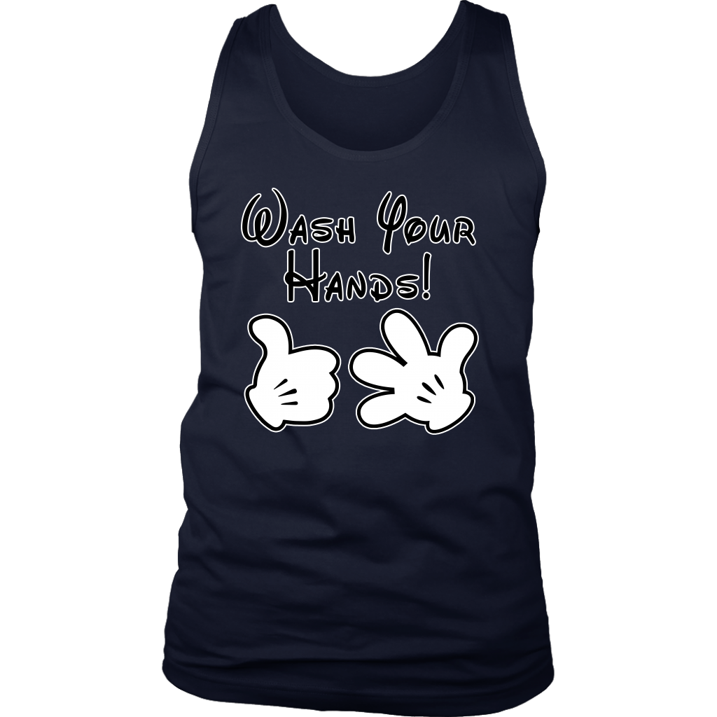 Wash Your Hands, Mickey Gloves, Unisex Tank, TL