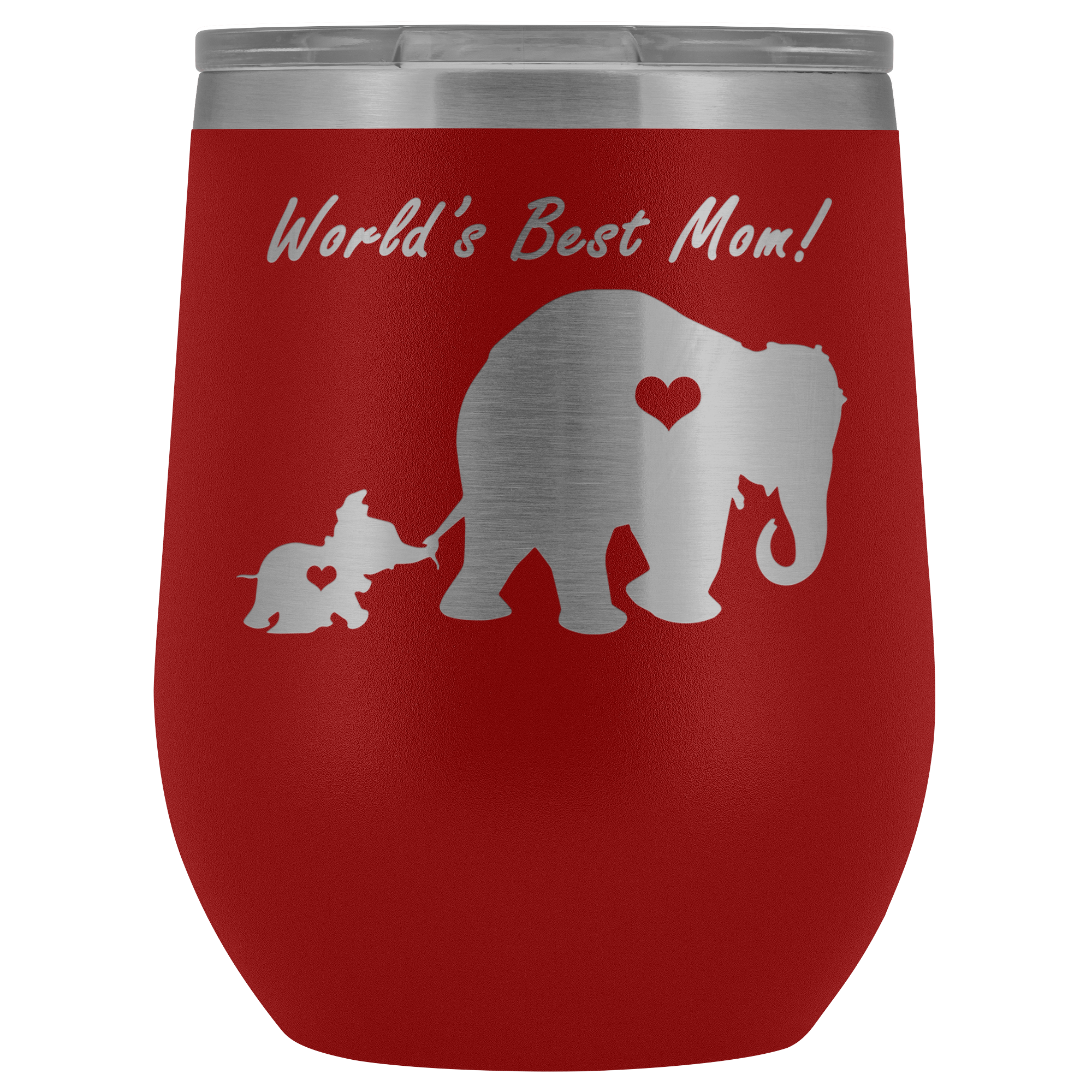 Dumbo - World's Best Mom! - 12 oz Wine Tumbler - 2